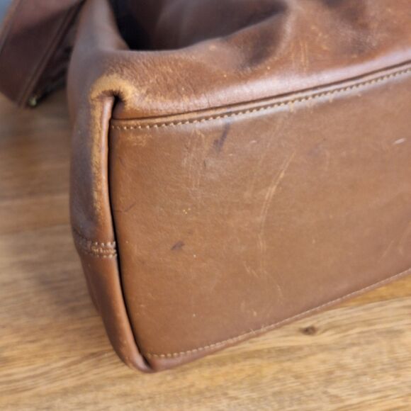 Coach Vintage 9165 Legacy Brown Leather Drawstring Bucket Bag Buckle Purse - Picture 4 of 16